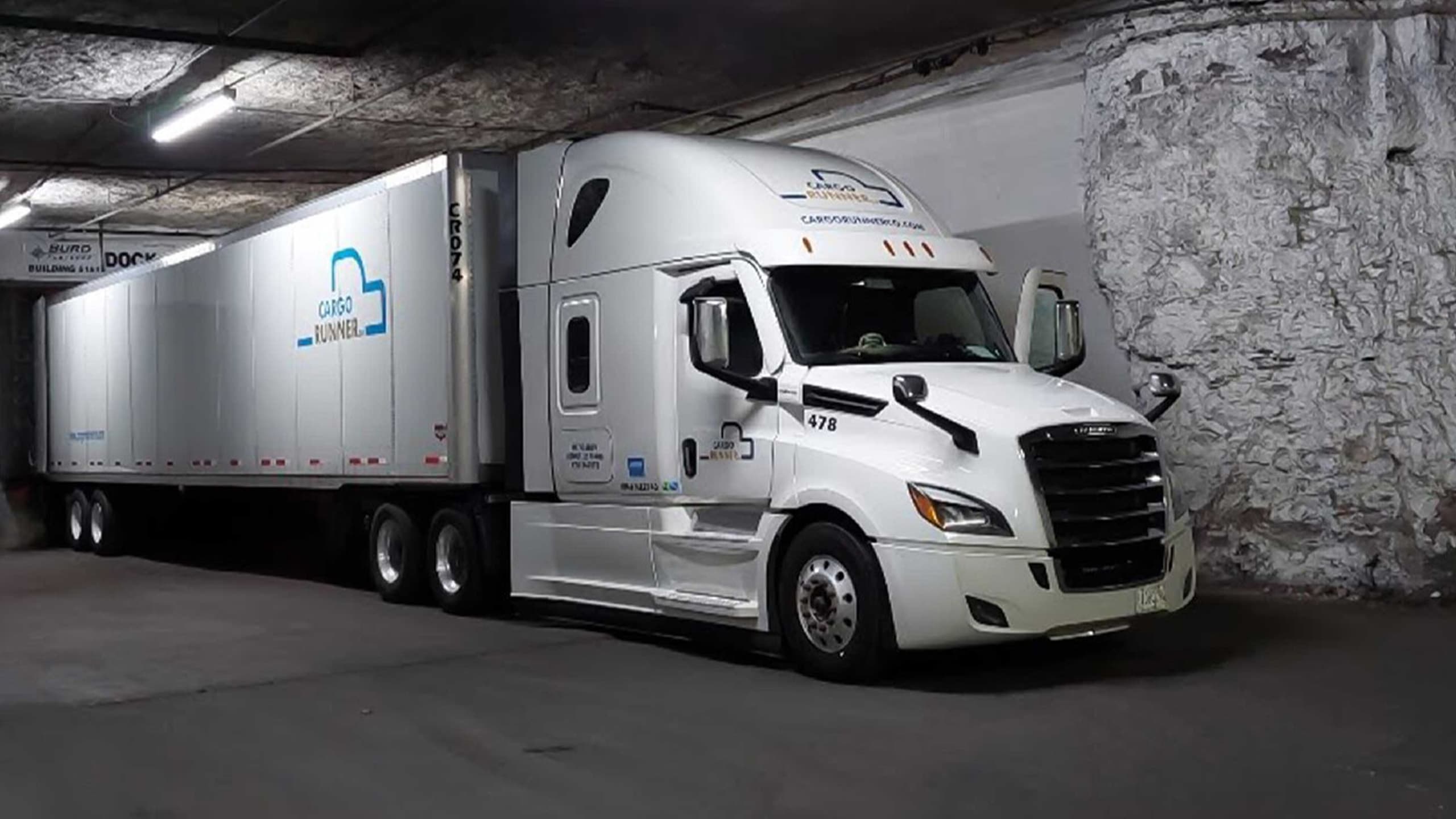 Cargo Runner truck making an underground delivery
