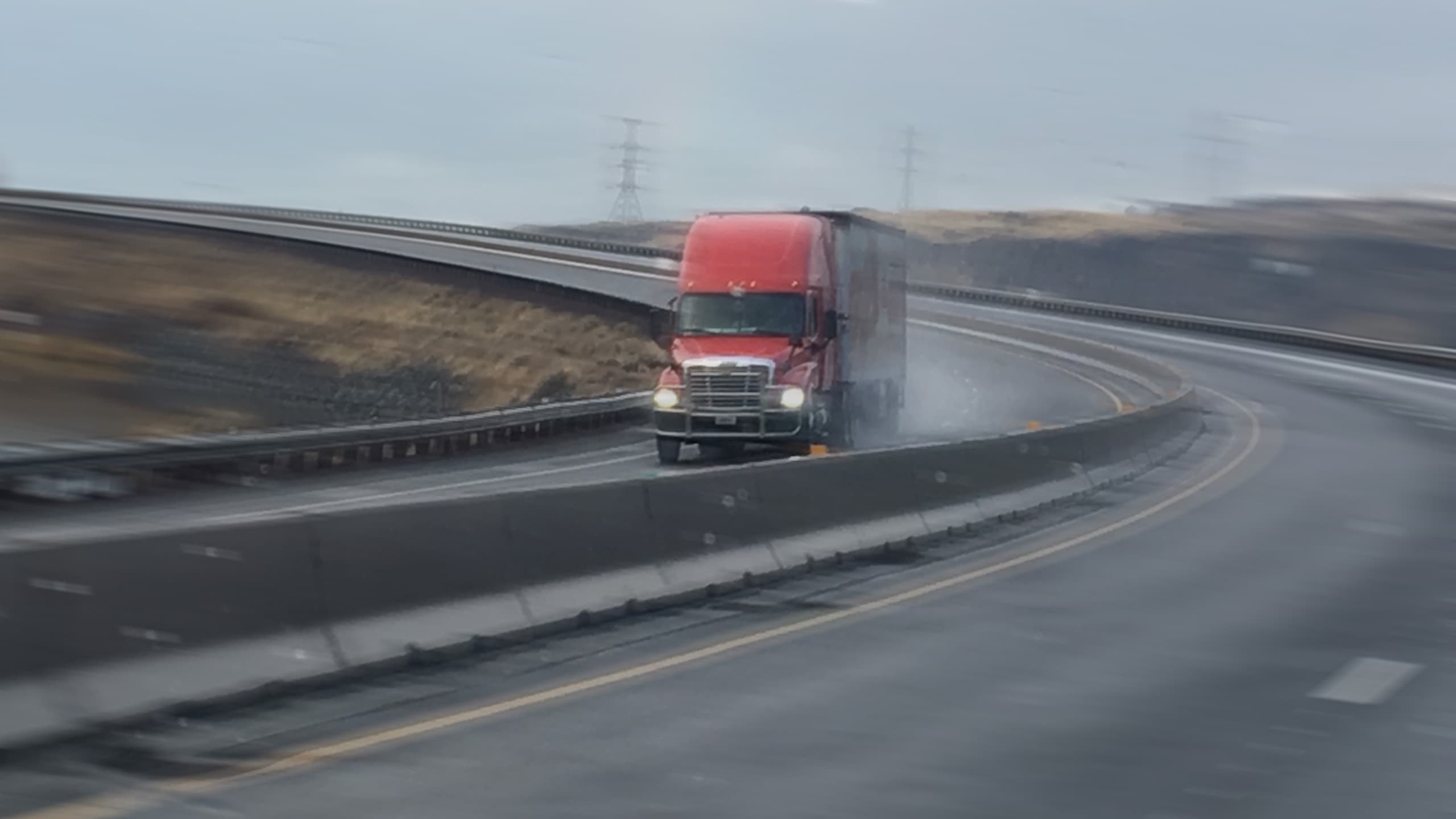 Driving a Semi Truck in High Winds