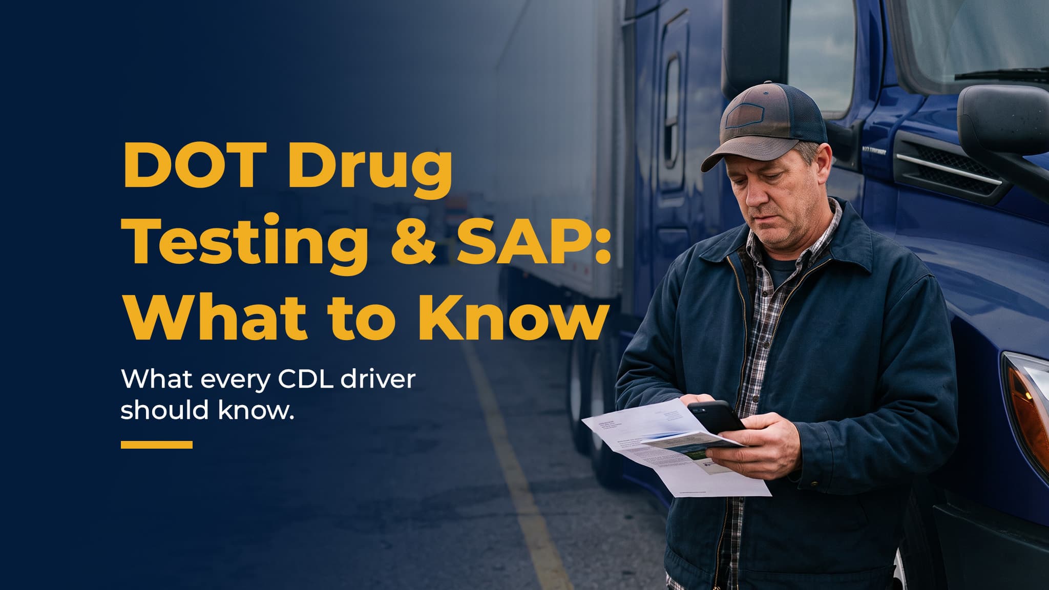DOT Drug Testing & SAP: What CDL Drivers Should Know
